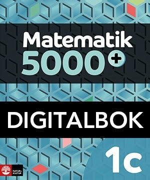 Matematik 5000+ Kurs 1c Lärobok Digital
