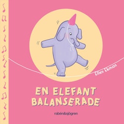 En elefant balanserade