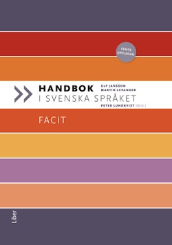 Handbok i svenska språket Facit (nedladdningsbar)