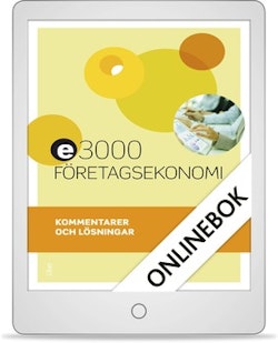 E3000 Företagsekonomi 1 Kommentarer och lösningar Onlinebok (12 mån)