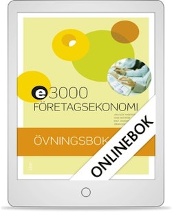 E3000 Företagsekonomi 1 Övningsbok Onlinebok (12 mån)