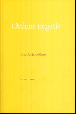 Ordens negativ : till Anders Olsson