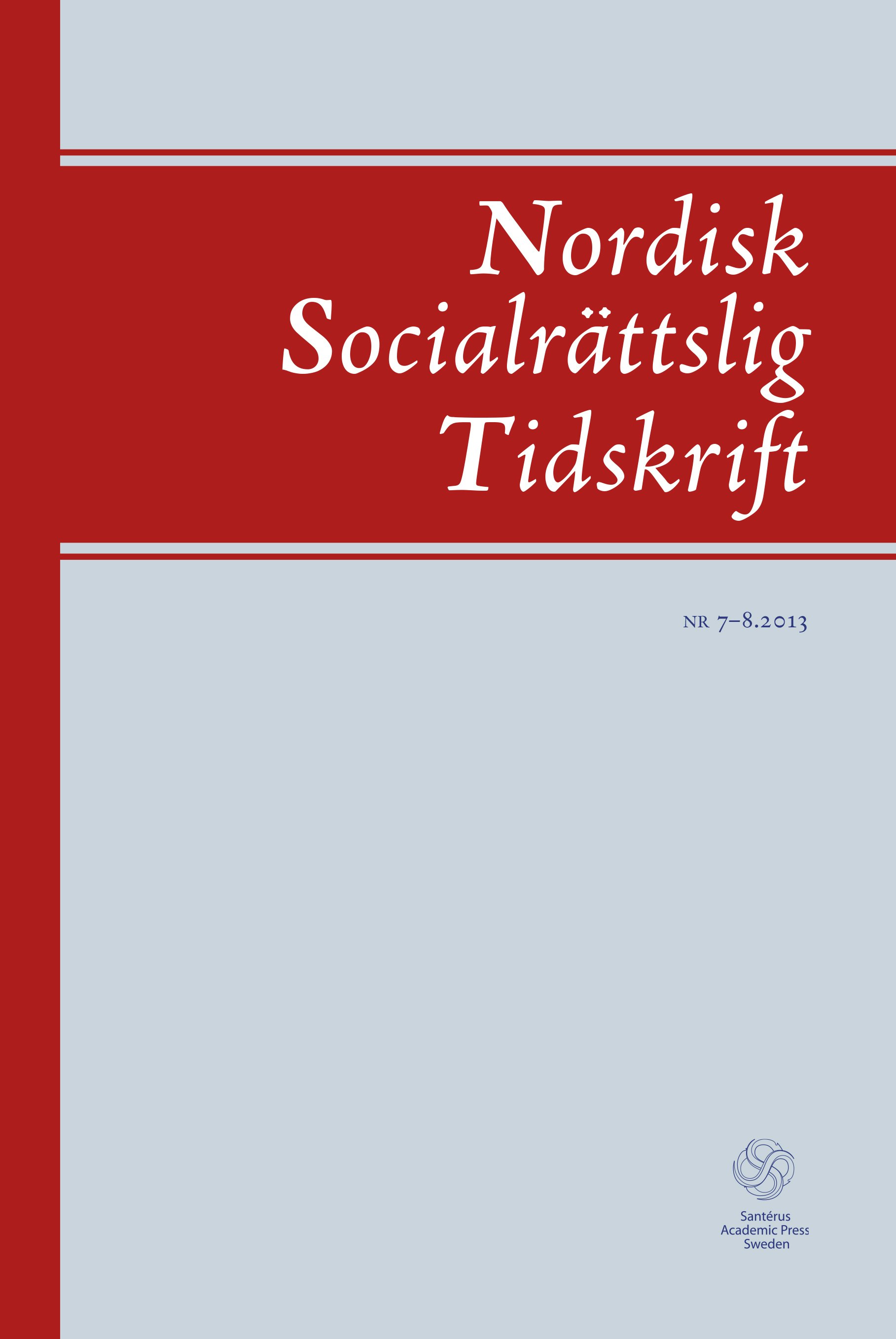 Nordisk socialrättslig tidskrift 7-8(2013)