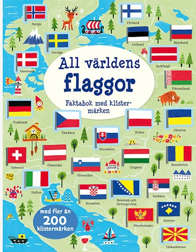 All världens flaggor : faktabok med klistermärken