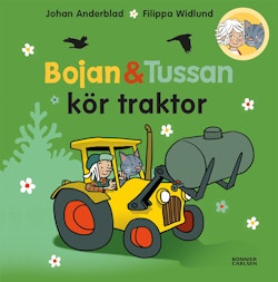 Bojan och Tussan kör traktorn