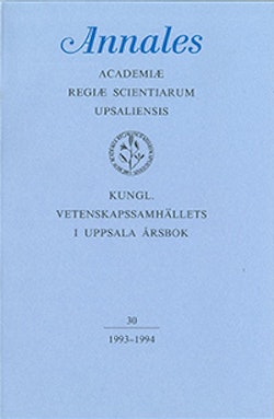 Kungl. Vetenskapssamhällets i Uppsala årsbok 30/1993-1994